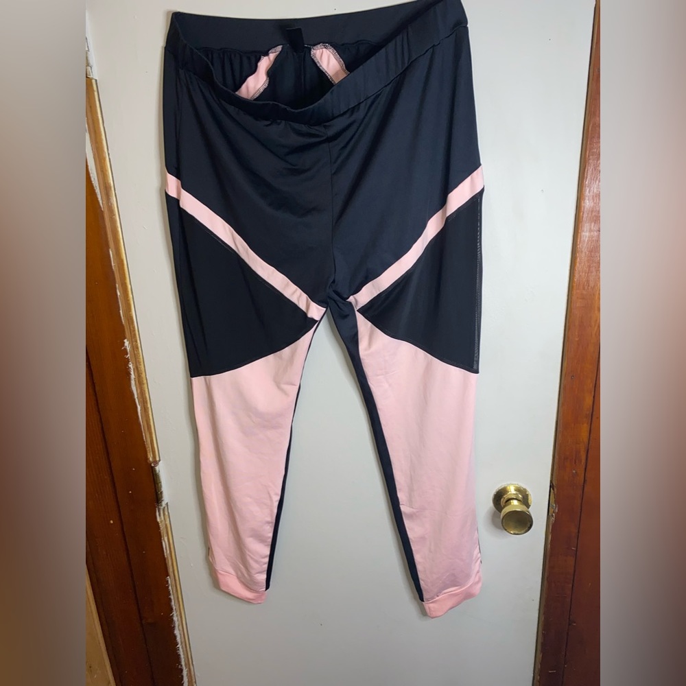 SHEIN Plus Colorblock Contrast Mesh Leggings